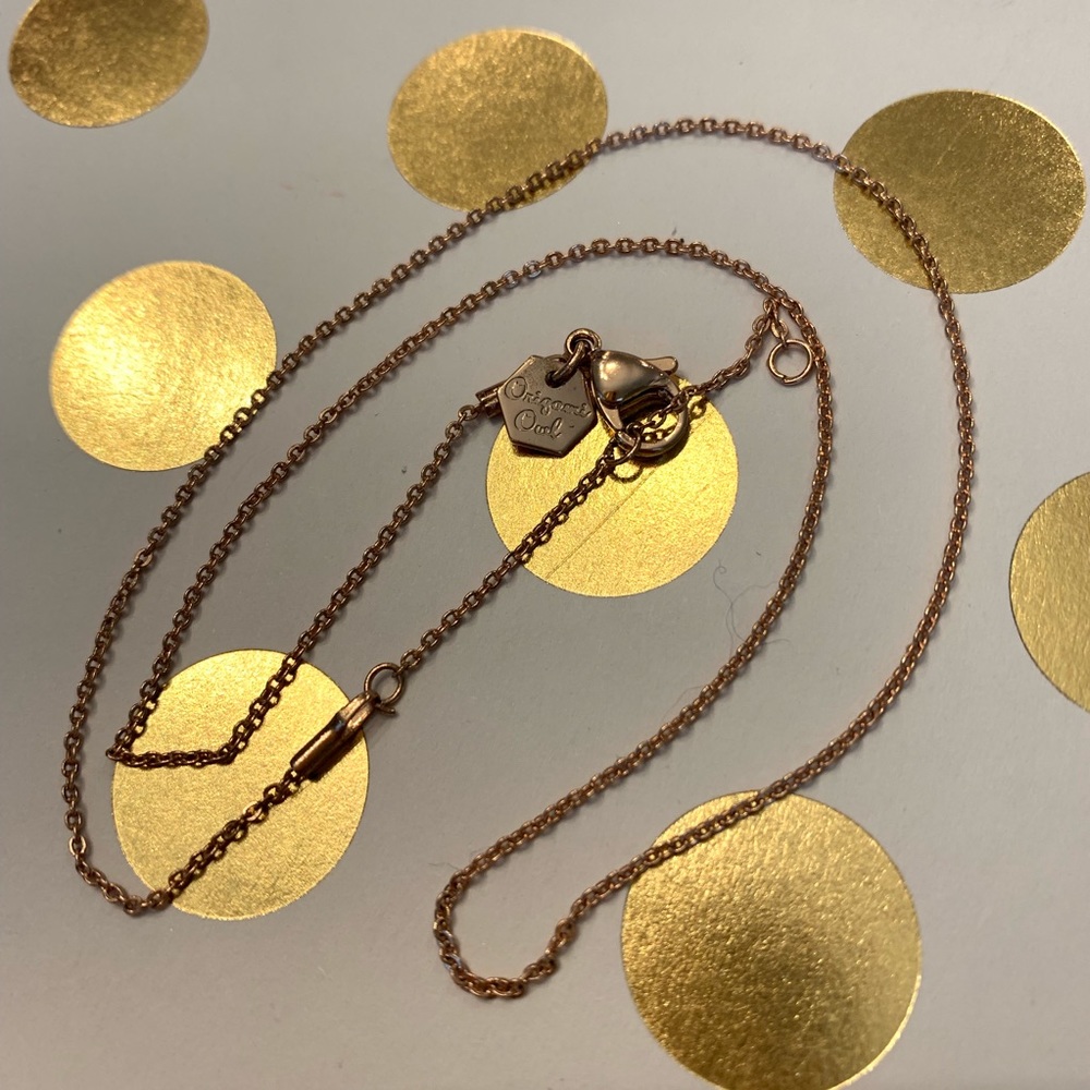 Origami Owl rose gold 16-18” cable chain
